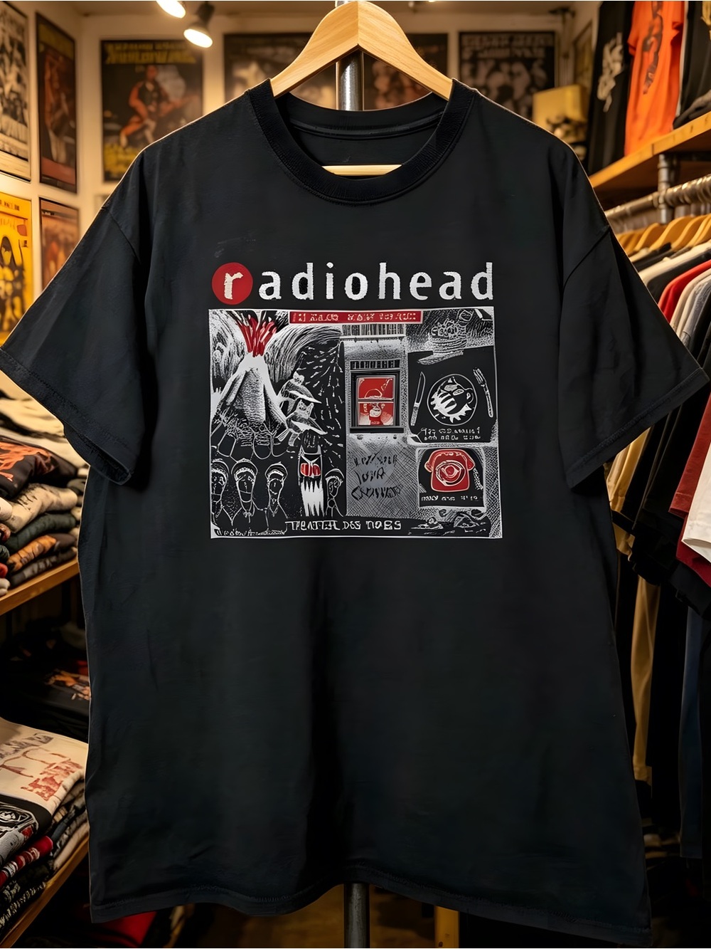 RADIOHEAD Graphic Tee  Men’s Black T-shirt